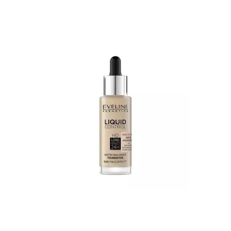 Eveline Liquid Control Facial Foundation with Niacinamide in Droper /015/ Light Vanilla 32 мл