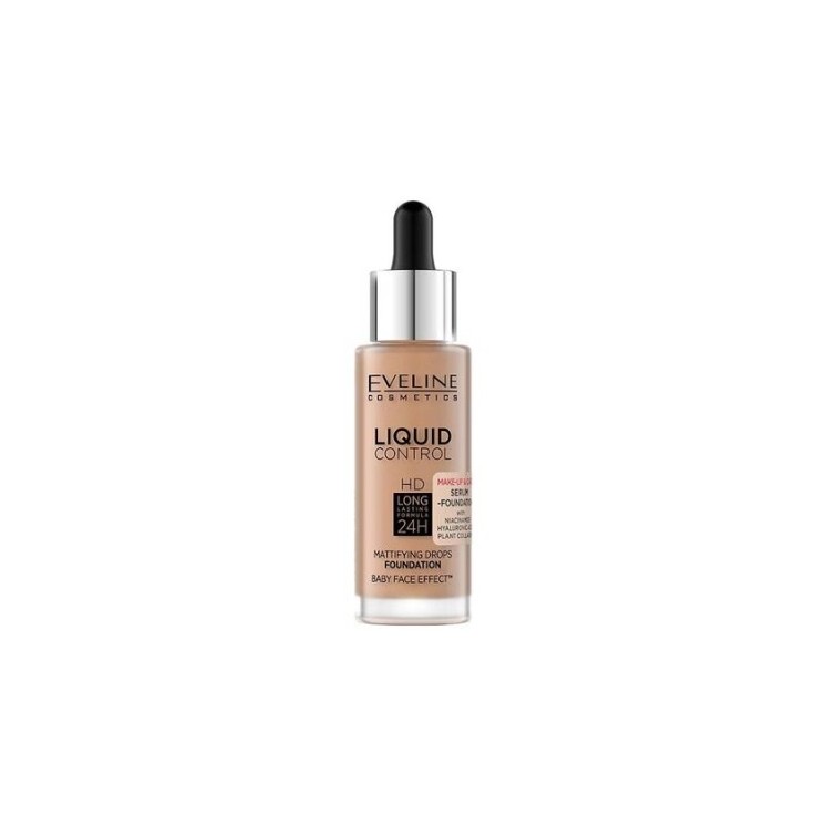 Eveline Liquid Control Facial Foundation with Niacinamide in Droper /060/ Sunny Beige 32 мл