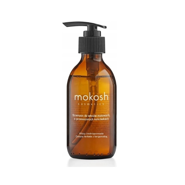 Mokosh Shampoo for medium porosity, matte hair with dry ends Green Tea with Bergamot 200 ml