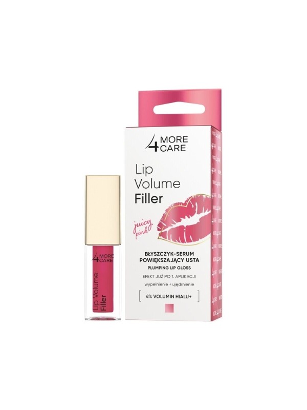 More 4 Care Lip Volume Filler Błyszczyk - serum powiększający usta Juicy Pink 4,8 g