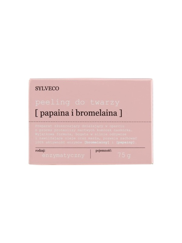 Sylveco enzymatyczny Peeling do twarzy Papaina i Bromelaina 75 g