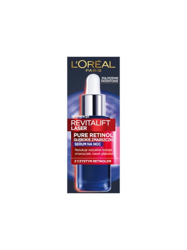 L'oreal Revitalift Laser Pure Retinol Serum do twarzy redukujące zmarszczki na noc 30 ml