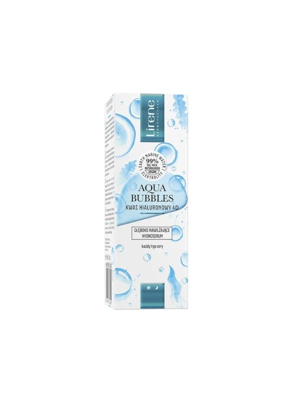 Lirene Aqua Bubbles Hyaluronic Acid 4D głęboko nawilżające Hydroserum do twarzy 30 ml