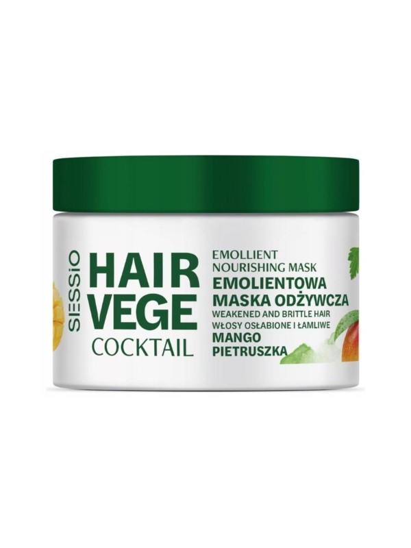 Sessio Hair Vege Cocktail emolientowa Maska do włosów odżywcza Mango i Pietruszka 250 g