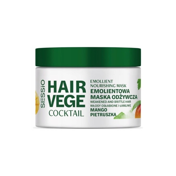 Sessio Hair Vege Cocktail пом'якшувальна живильна маска для волосся Mango і петрушка 250 г