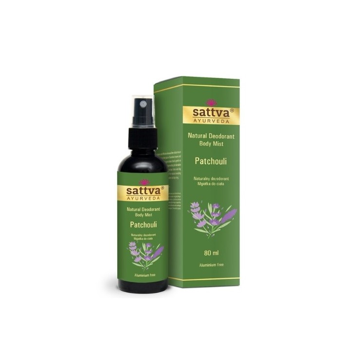 Sattva Ayurveda Patchouli natural Deodorant - body mist 80 ml