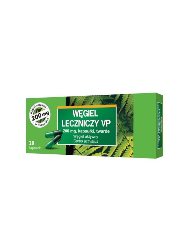 Węgiel leczniczy VP 200mg 20 kapsułek