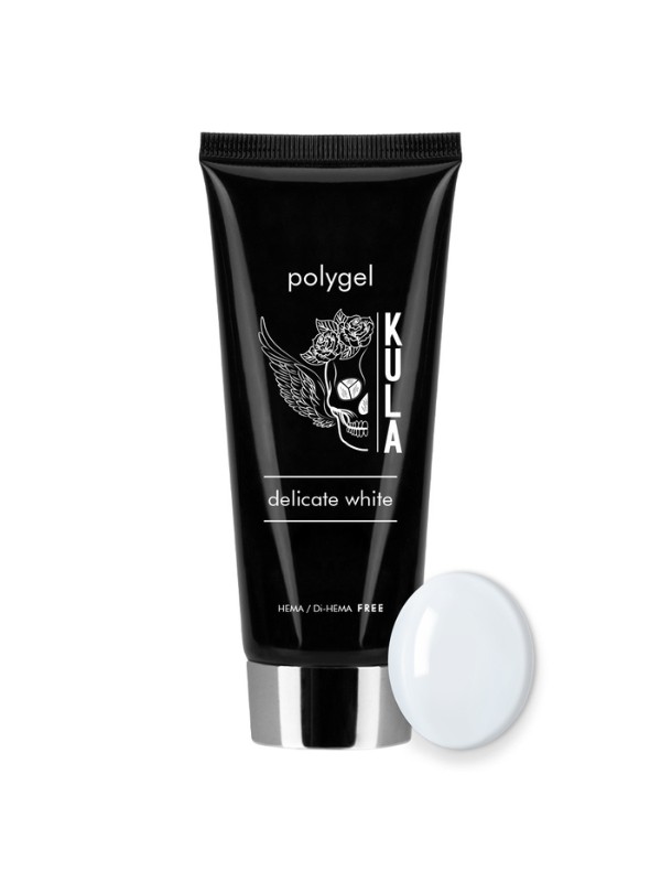 PolyGel akrylożel budujący Kula Nails Hema/di-Hema free Delicate White 50 ml