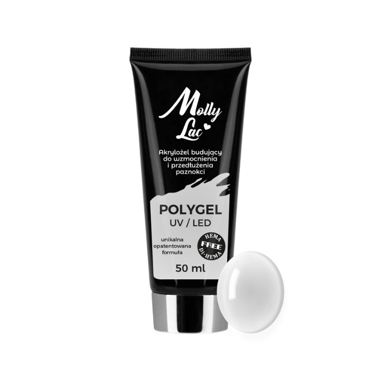 MollyLac Polygel будівельний акриловий гель Mollylac Hema/di- Hema free Clear 50 мл