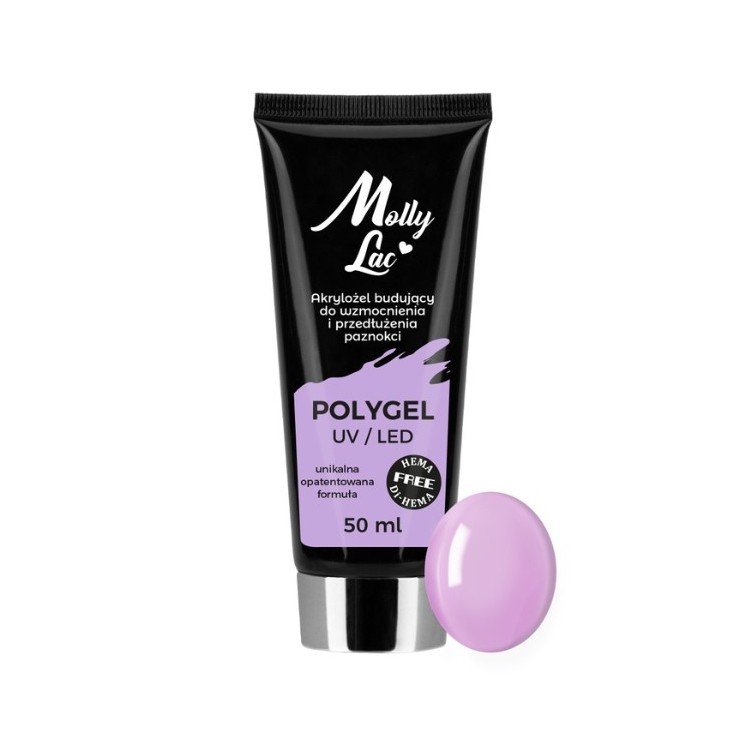 MollyLac Polygel building acrylic gel Mollylac Hema/di-Hema Wild Orchid 50 ml