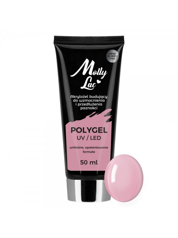 MollyLac Polygel akrylożel budujący Mollylac Hema/di-Hema French Pink 50 ml 