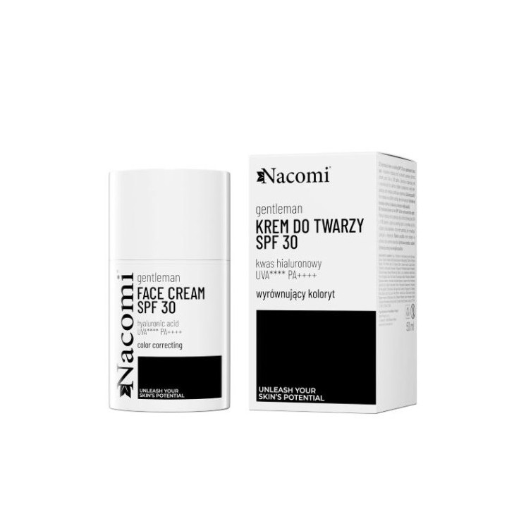 Nacomi Gentelman Face cream for men SPF30 evening out the tone, 50 ml