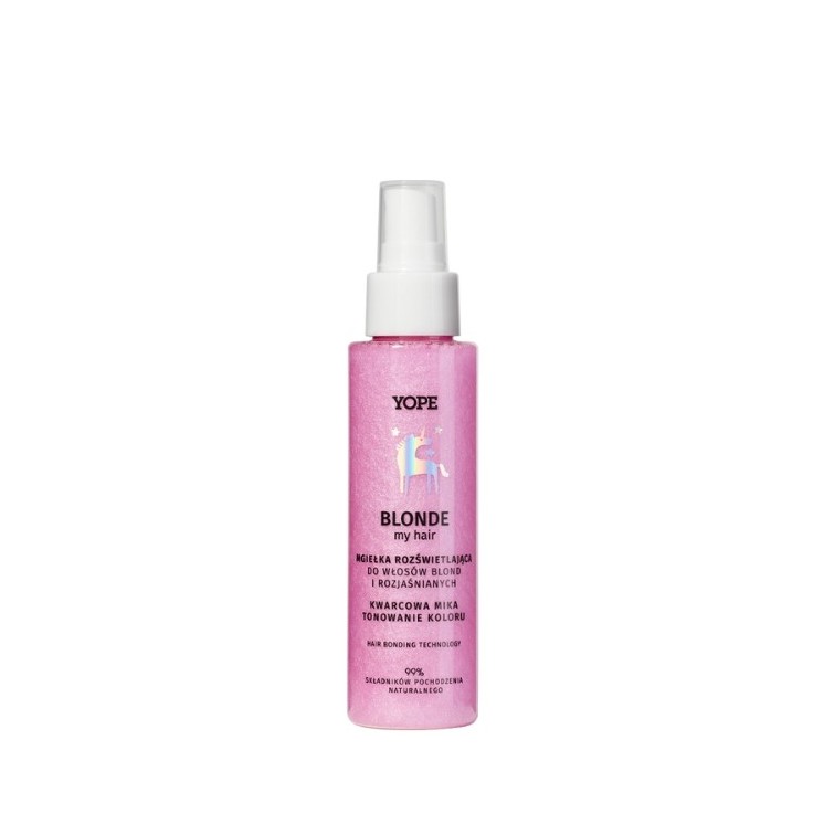 YOPE BLOND my HAIR Mgiełka rozświetlająca do włosów blond i rozjaśnianych kwarcowa mika 100 ml