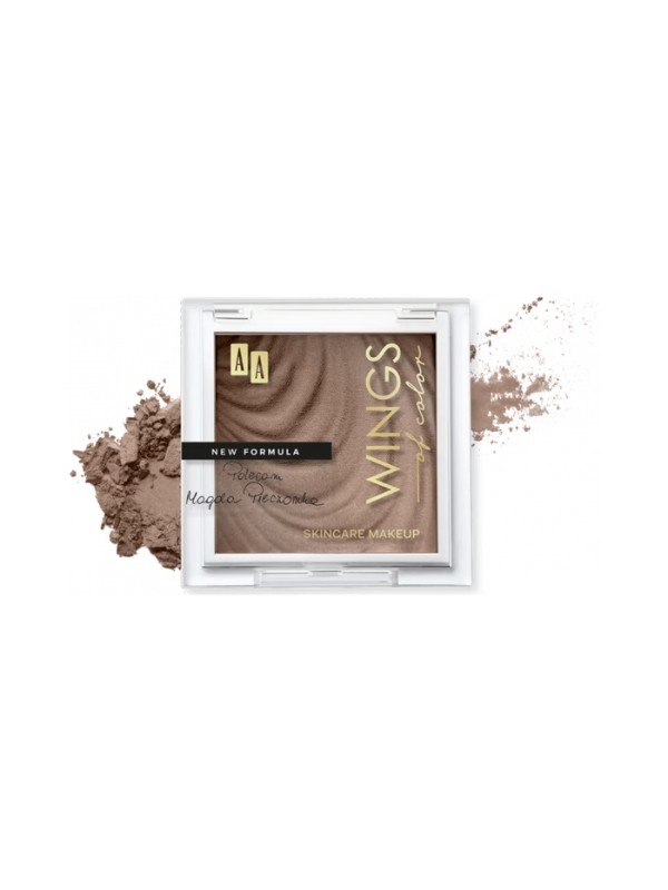 AA Wings of Color Matte Bronze Matowy bronzer do konturowania twarzy 02 Natural Bronze 7 g