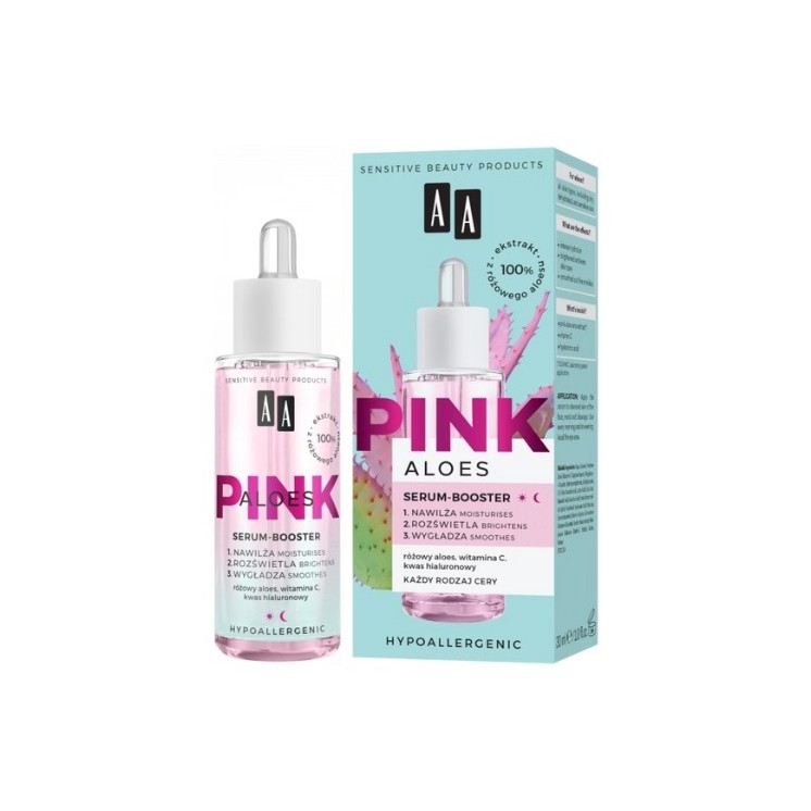 AA Aloes Pink Serum - бустер для обличчя з гіалуроновою кислотою 30 мл