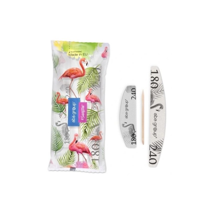 Aba Group Safe Package AllYouNeed Набір: Тонка пилка 180/240, полірувальник 180/240, дерев'яна паличка