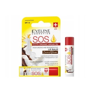 Бальзам для губ Eveline SOS Живильний та відновлювальний SPF10 Kokos