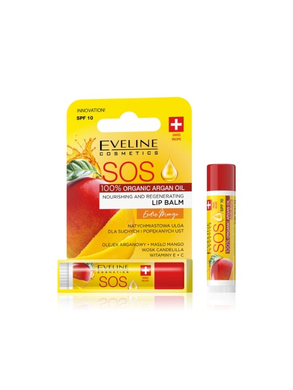 Eveline SOS odżywczo-regenerujący Balsam do ust SPF10 Mango