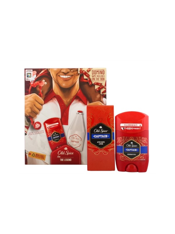 Old Spice Zestaw Prezentowy Capitan: Balsam po goleniu 100 ml i Antyperspirant w sztyfcie 50 ml