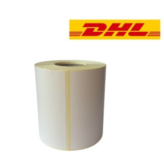 Etykieta wysyłkowa DHL biała, 102 mm x 210 mm, 210 etykiet na rolce,  rdzeń 25 mm, termiczne ECO, trwała 1 sztuka