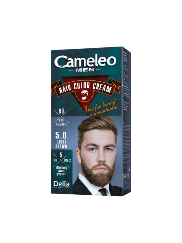 Delia Cameleo Men Farba do włosów i zarostu dla mężczyzn /5.0/ Light Brown 30 ml