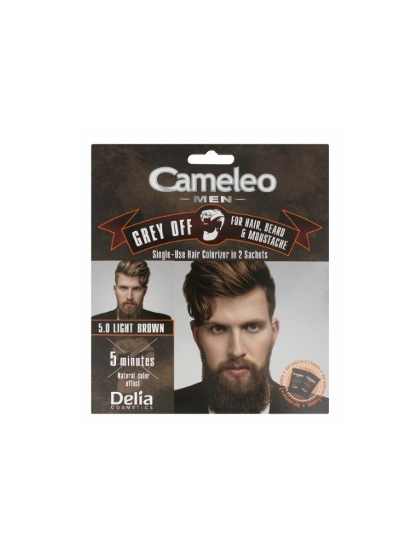 Delia Cameleo Men Grey Off Krem koloryzujący do włosów i zarostu /5.0/ Light Brown 15 mlx2