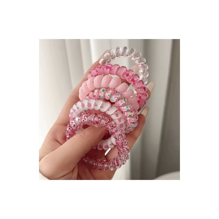 Set of 6 Pink Mix hair bands