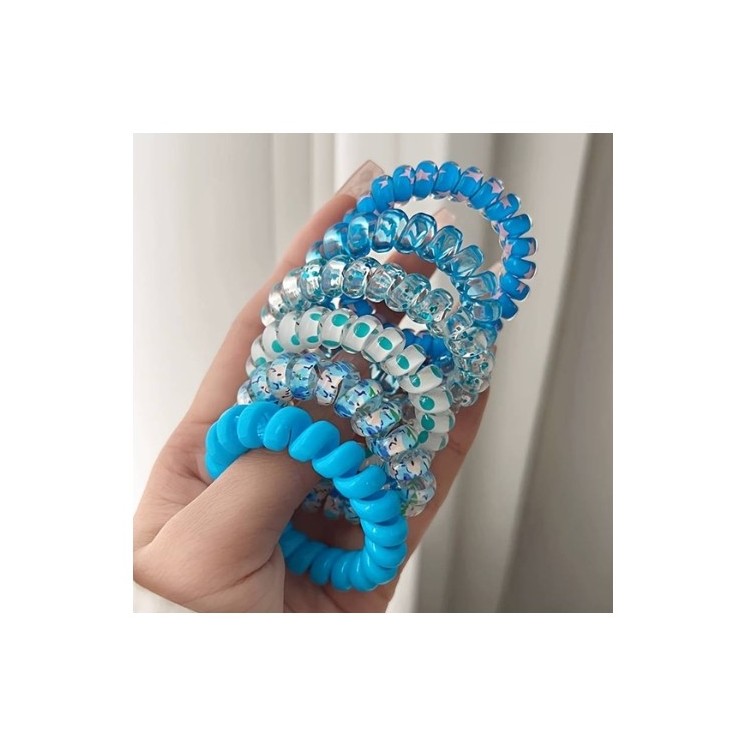 Набір із 6 гумок для волосся Blue Mix