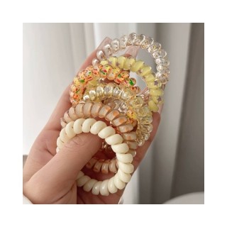 Набір із 6 гумок для волосся Yellow Mix