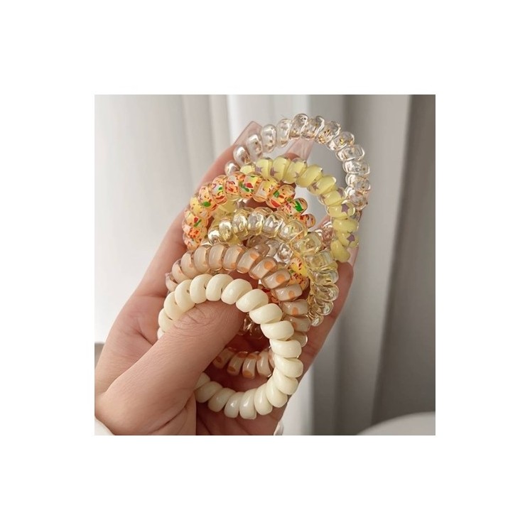 Set of 6 Yellow Mix hair bands