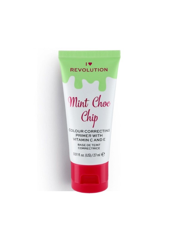 Makeup Revolution I Heart Makeup wyrównująca koloryt skóry Baza pod makijaż Mint Choc Chip 27 ml