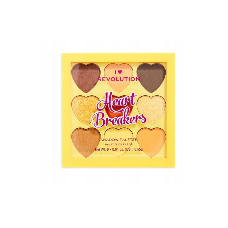 Makeup Revolution I Heart Revolution Palette of 9 eye shadows Heartbreakers Joy 0.55 g