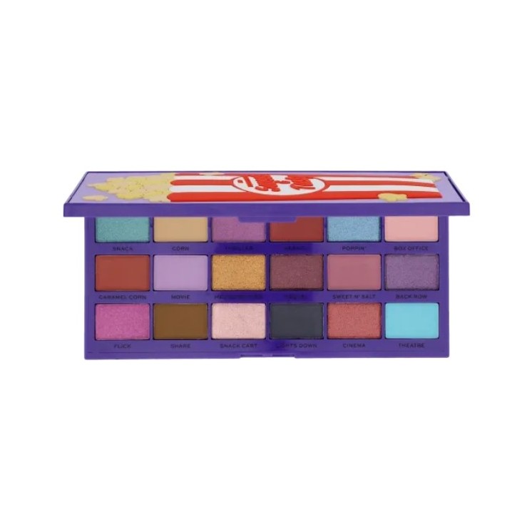 Makeup Revolution I Heart Revolution Tasty Palette of 18 Popcorn eye shadows 22 g