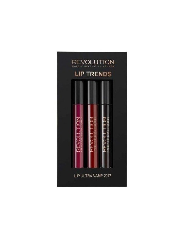 Makeup Revolution Zestaw prezentowy Lip Ultra Vamp 2017 Zestaw 3 Błyszczyków do ust