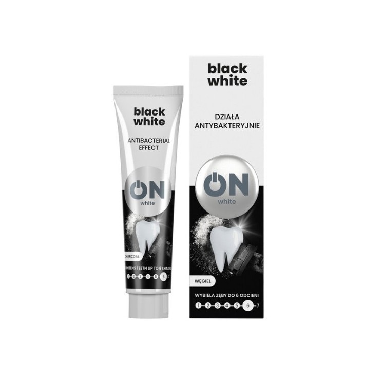 ON WHITE BLACK Whitening toothpaste with charcoal 75 ml