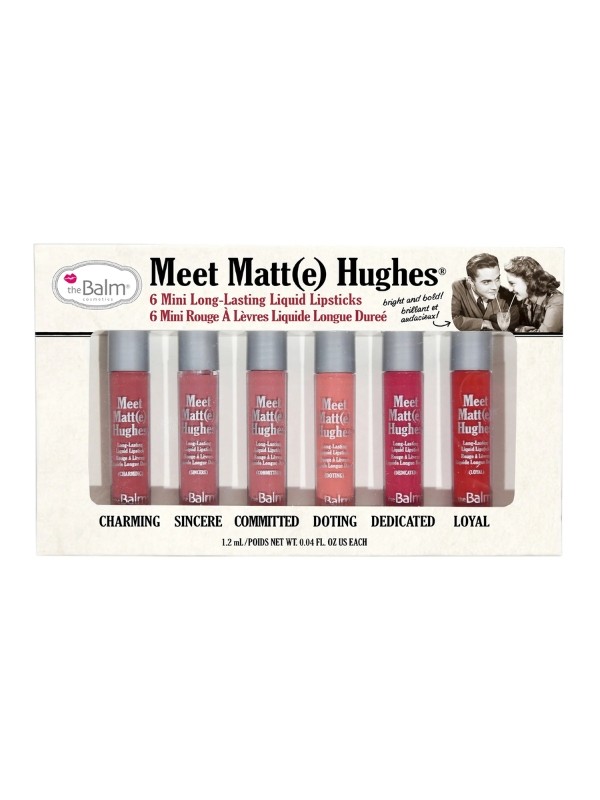 theBalm Meet Matte Hughes Mini Kit Zestaw sześciu matowych Pomadek