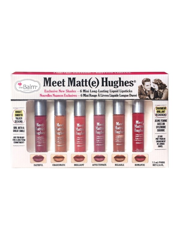 theBalm Meet Matte Hughes Mini Kit Zestaw sześciu matowych Pomadek