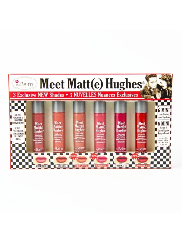 theBalm Meet Matte Hughes Mini Kit Zestaw Pomadek do ust w płynie /14/