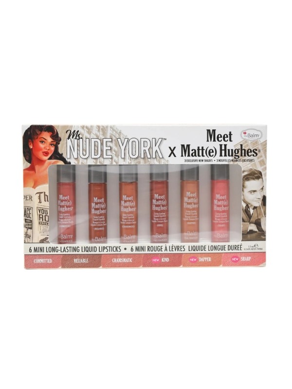 theBalm Meet Matte Hughes Mini Kit Miss Nude York Zestaw sześciu matowych Pomadek