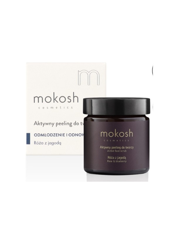 Mokosh aktywny Peeling do twarzy Róża z jagodą 60 ml