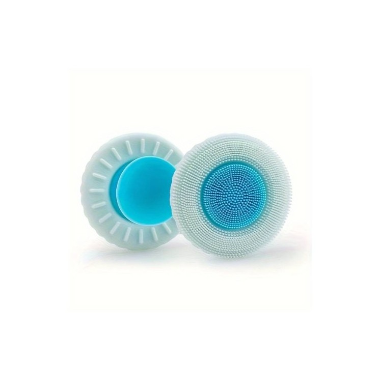 Silicone facial cleansing brush, Blue, 1 piece