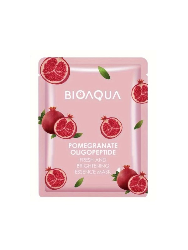 Bioaqua odświeżająco-rozjaśniająca Maseczka do twarzy w płacie Pomegranate 25g