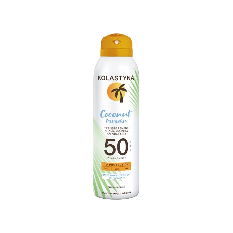 Kolastyna Coconut Paradise прозорий сухий засіб для засмаги SPF50 150 мл