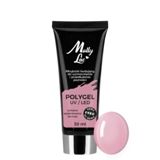 MollyLac Polygel будівельний акрил гель HEMA/Di- HEMA Free № /06/ French Pink 30 мл