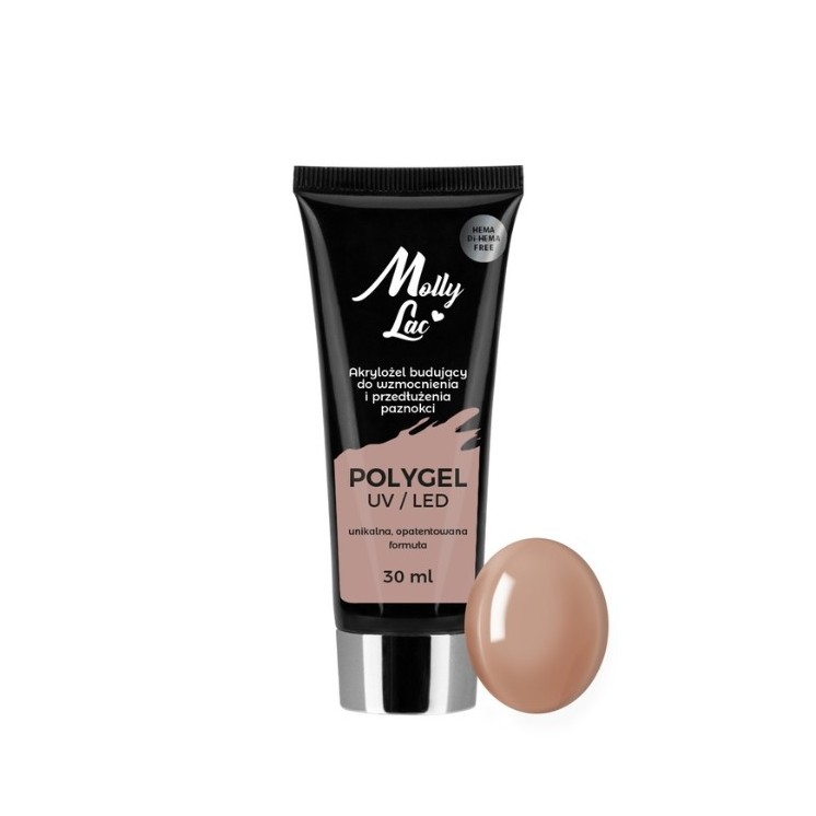 MollyLac Polygel акриловий гель будівельний HEMA/Di- HEMA Free № /23/ Light Brown 30 мл