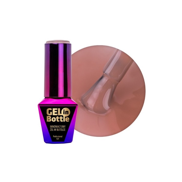 MollyLac Gel in bottle Гель для нігтів у флаконі з багатофункціональною щіткою Tan Line 10 г