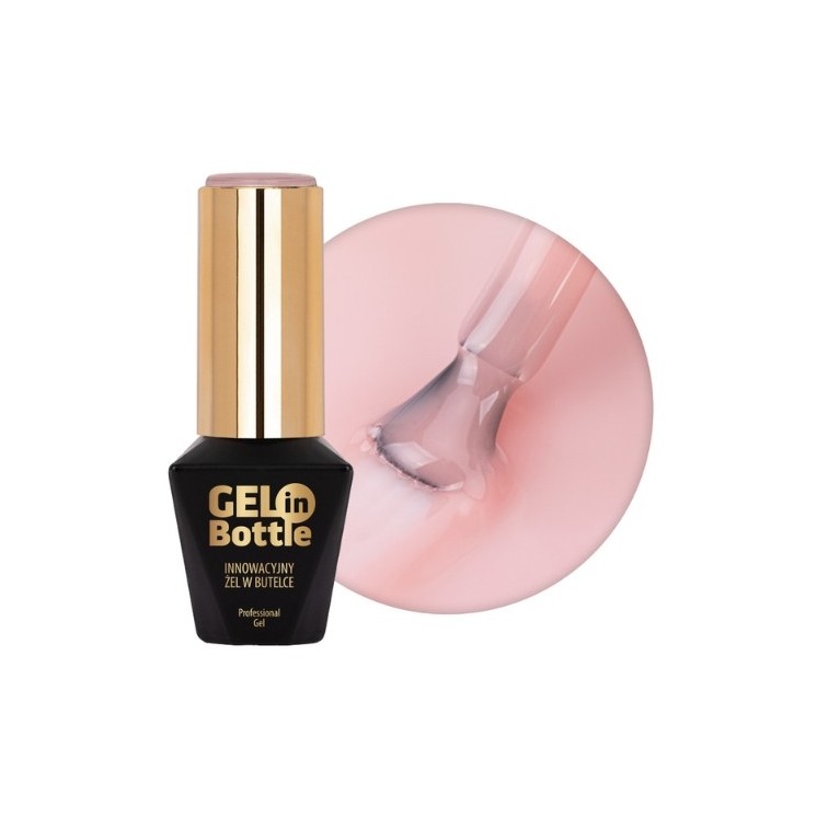 MollyLac Gel in bottle Nail gel in a bottle with a multifunctional brush Naked 10 g