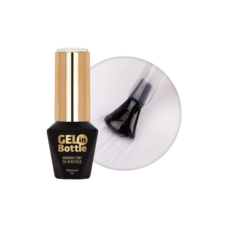MollyLac Gel in bottle Nail gel in a bottle with a multifunctional brush Clear 10 g