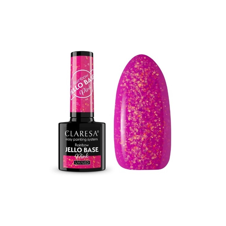 Claresa Hybrid Nail Base Rainbow Jello Base 5 г Pink