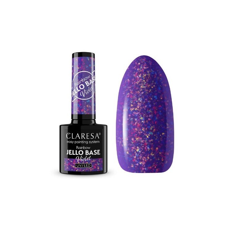 Claresa Hybrid Nail Base Rainbow Jello Base 5 г Violet